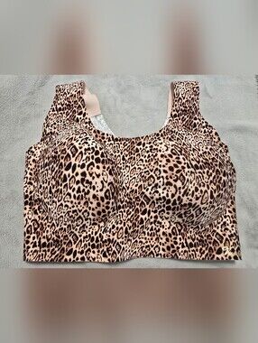 Victoria's Secret Women's Size L-XXL Brown Leopard Print Seamless Bra! NWT